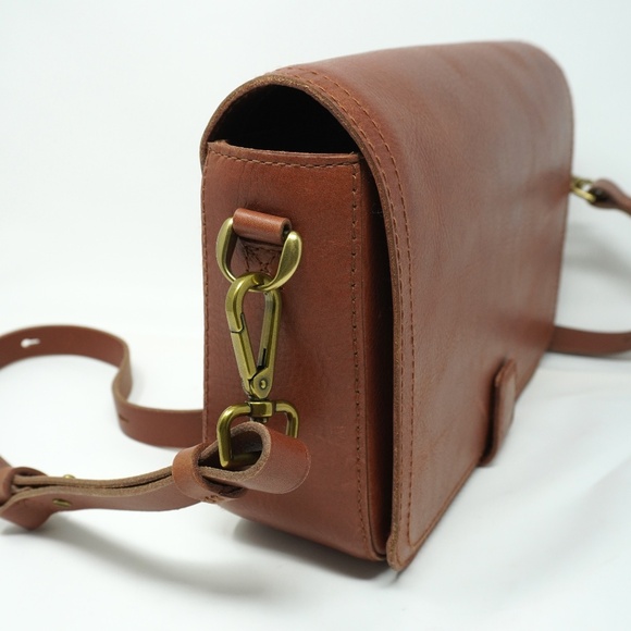 MADEWELL THE TRANSPORT FLAP SHOULDER BAG CROSSBODY LEATHER ENGLISH SADDLE - Picture 4 of 10